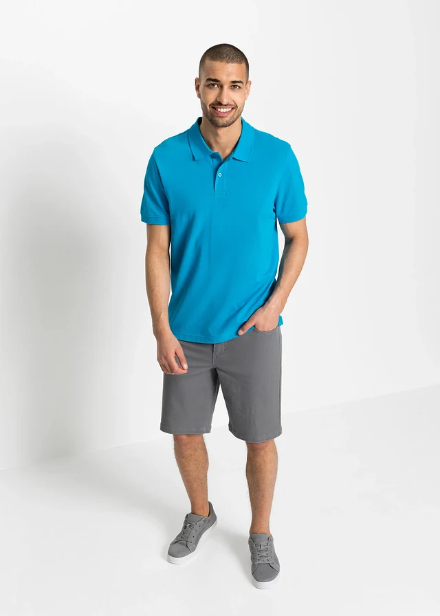 Polo en maille piquée 100% coton • turquoise moyen • product-page.page-title-suffix