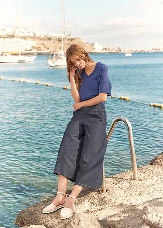 T-shirt van biologisch katoen • donkerblauw • bonprix online shop