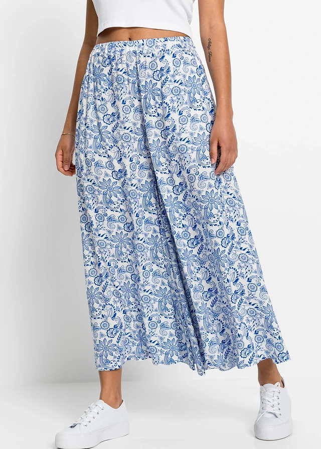 Palazzo broek • wit-blauw paisley • product-page.page-title-suffix