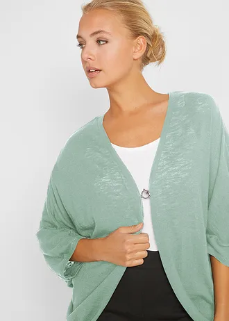 Kabátek z jemné pleteniny z čisté bavlny • světle rákosová • bonprix obchod