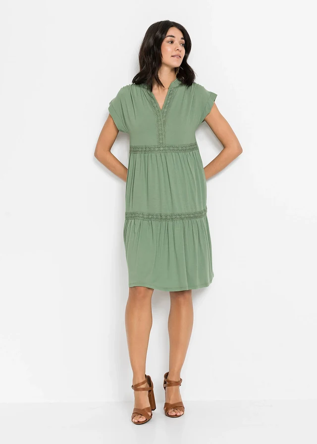 Robe-tunique douce en viscose extensible