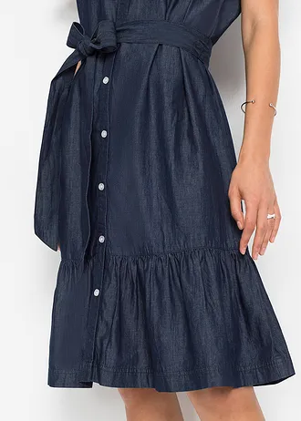 Spijkerjurk van biologisch katoen • blauw denim used • bonprix online shop