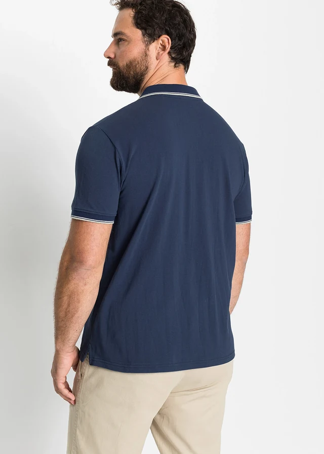 Lot de 3 polos, Couleur: crème + bleu profond + gris vert