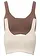 T-shirt bh zonder beugels met katoen (set van 2), Kleur: sandbeige+bruin