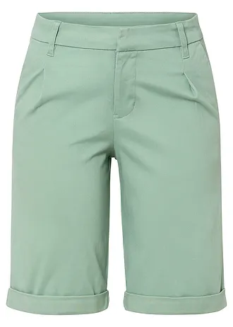 Strečové bermudy, barva: pastelově zelená