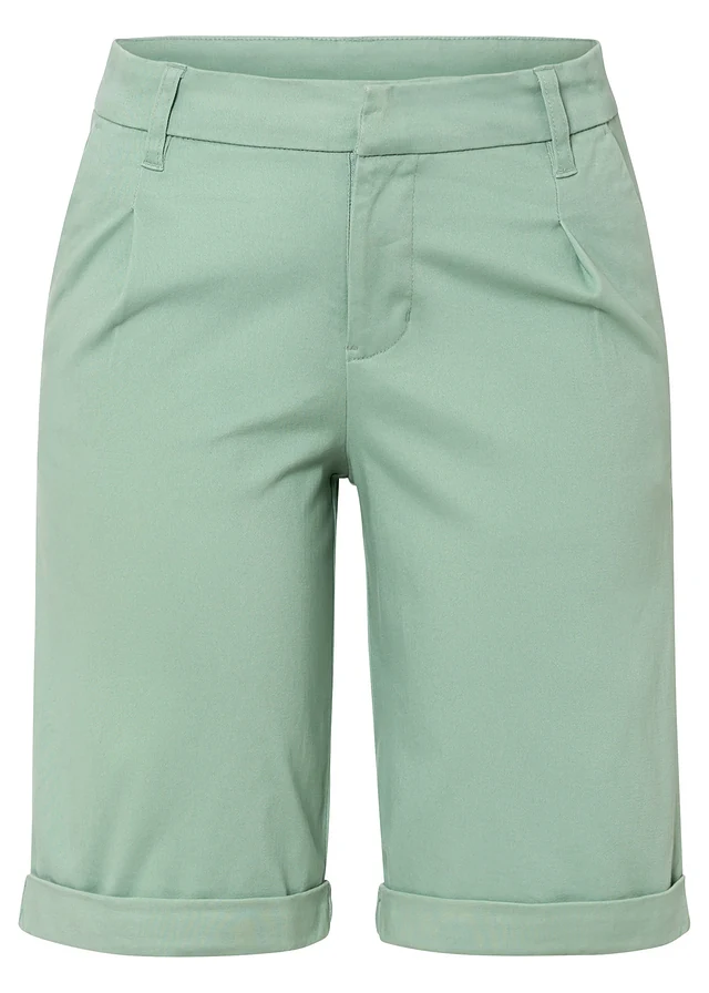Stretch bermuda, Kleur: pastelgroen