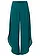 Palazzo broek met split, Kleur: petrol