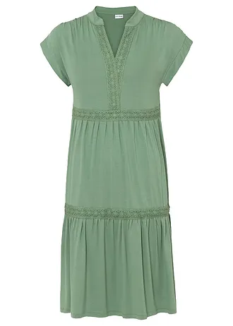 Tuniekjurk van een soepele viscosemix • pijnboomgroen • bonprix online shop