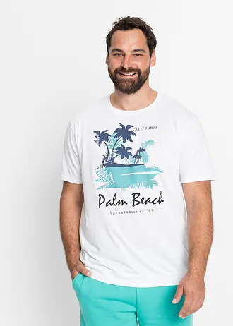 Triko z čisté organické bavlny, barva: bílá s potiskem