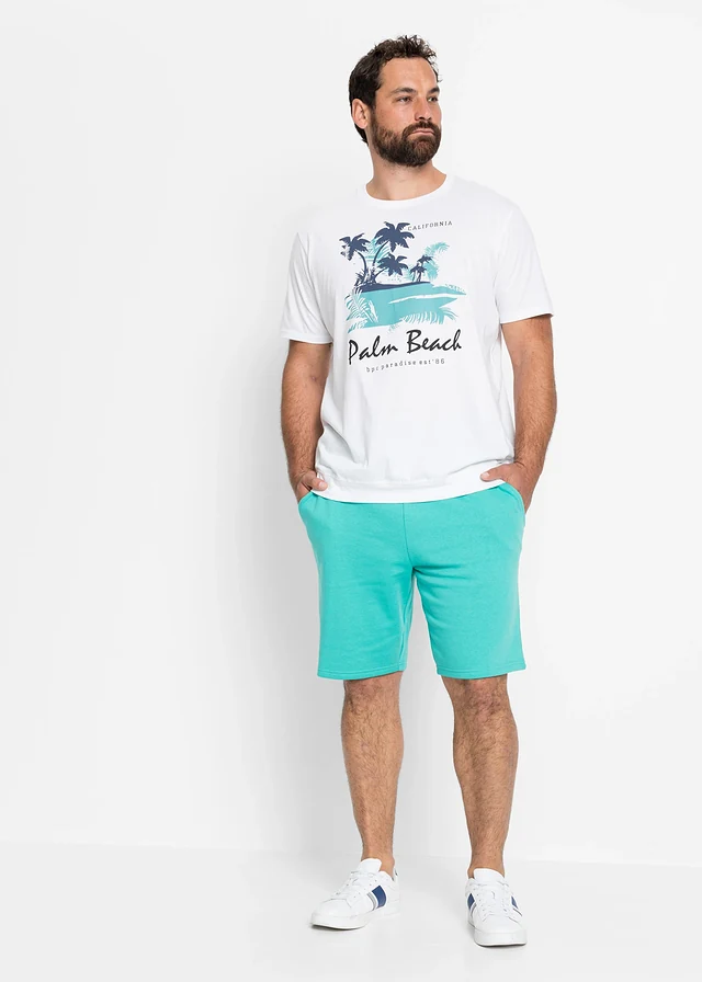 T-shirt 100% coton, Couleur: blanc imprimé