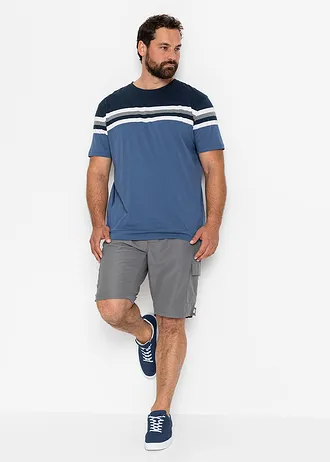 Tričko z čistej bavlny, farba: svetloindigová pásikovaná