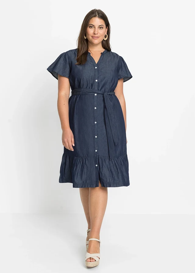 Robe en jean 100% coton, Couleur: bleu denim used