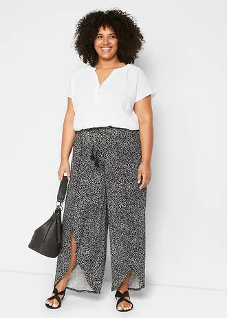 Blousetop van katoen, Kleur: wit