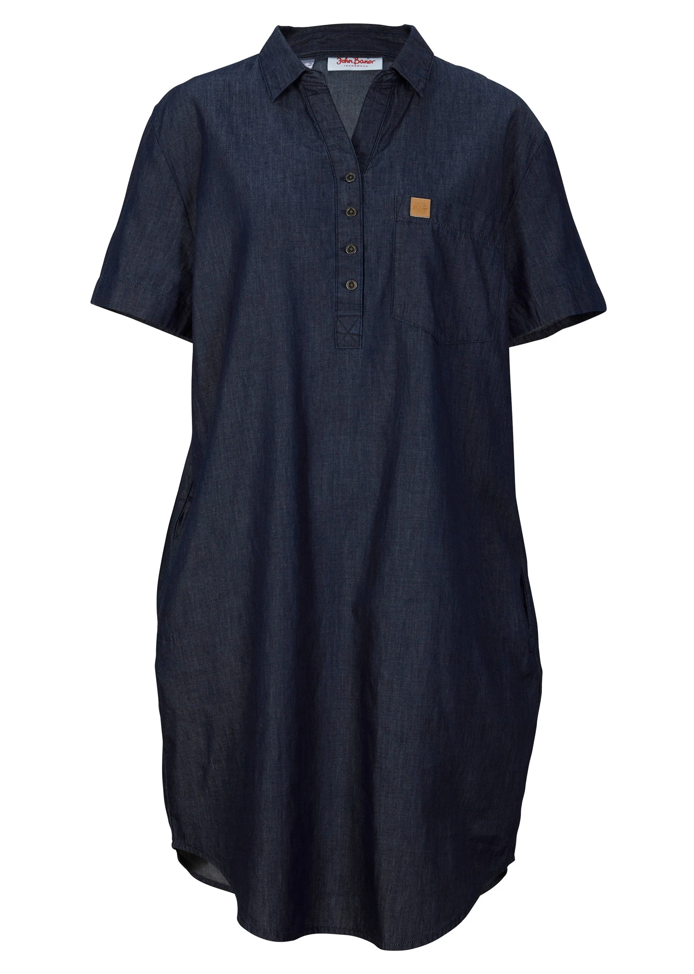 Robe en jean, manches courtes • bleu denim used  • Boutique bonprix