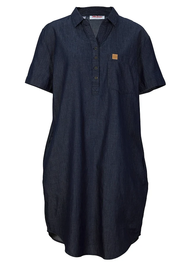 Robe en jean, manches courtes