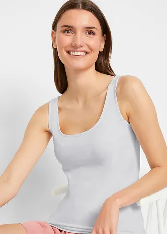 Lot de 2 tops • blanc/noir • Boutique bonprix