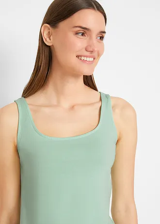 Top (2buc/pac) • mentă deschis + negru • magazin bonprix