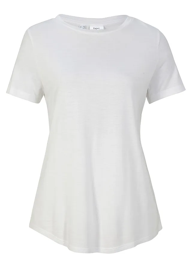 T-shirt long en viscose douce • blanc • Boutique bonprix