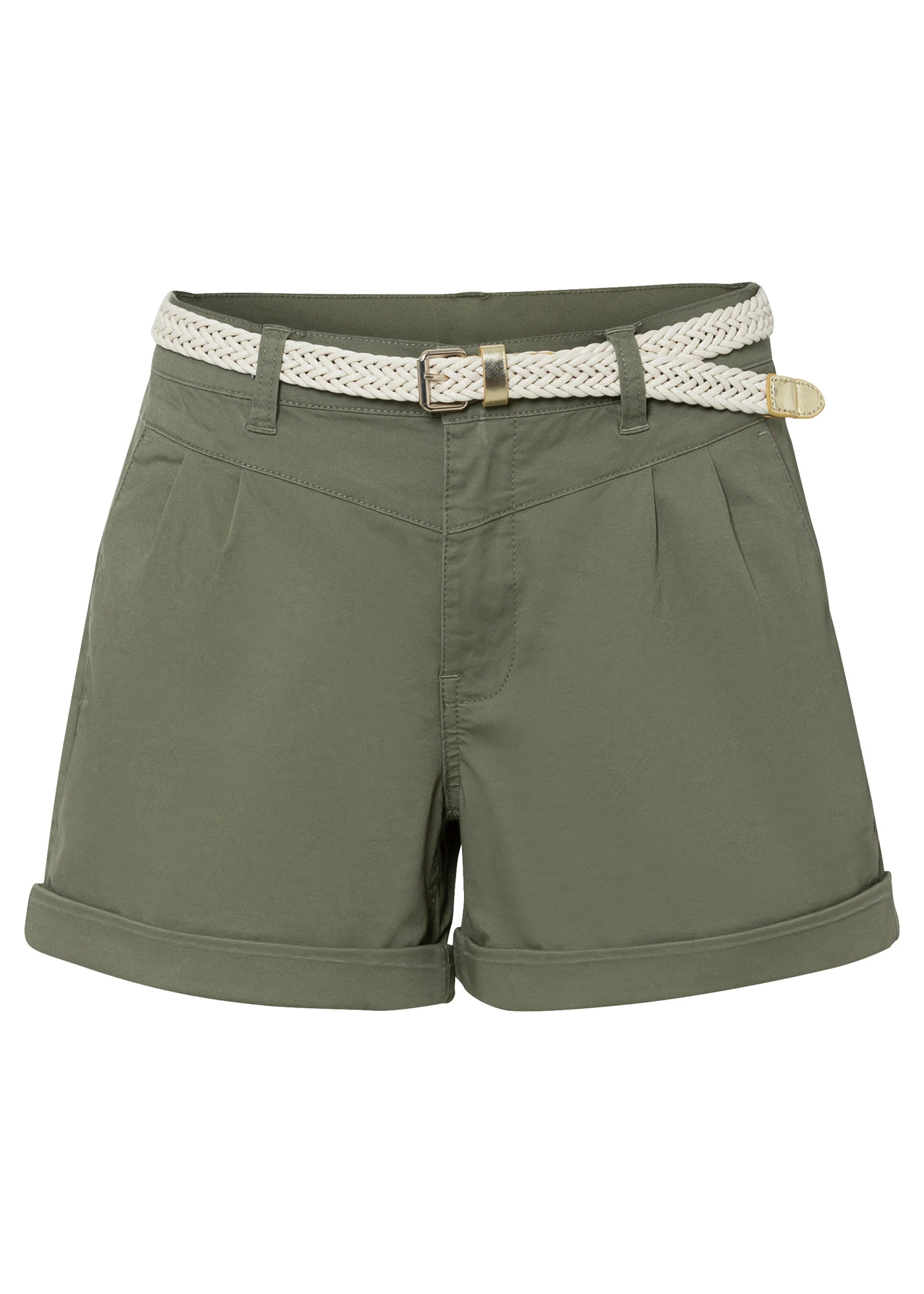 Short en coton extensible • olive • Boutique bonprix