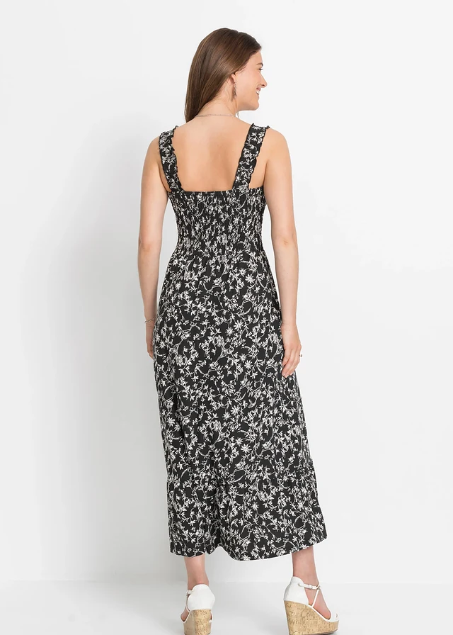 Robe midi • noir-blanc cassé floral • product-page.page-title-suffix