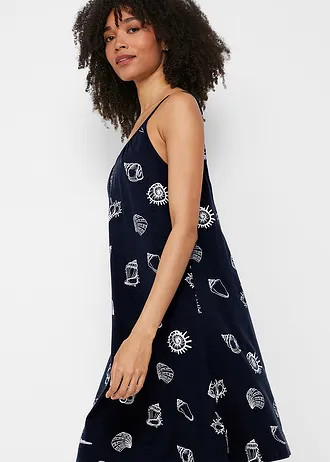 Jersey jurk • donkerblauw gedessineerd • bonprix online shop