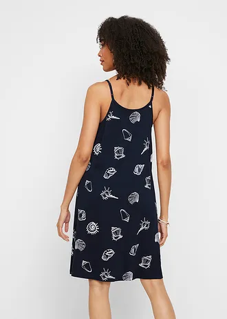 Jersey jurk • donkerblauw gedessineerd • bonprix online shop