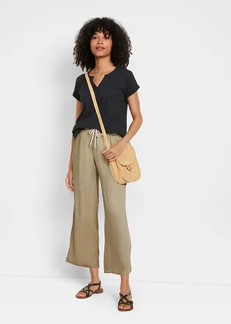 Katoenen shirt, korte mouw, Kleur: zwart