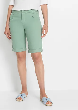 Stretch bermuda, Kleur: pastelgroen