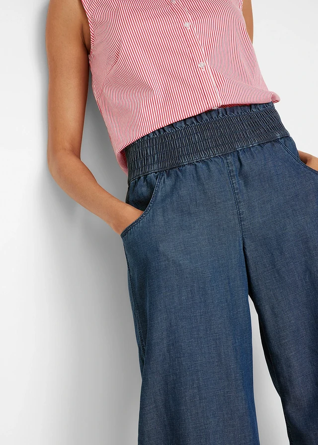 Culotte nadrág Lyocell anyagból • kék denim • bonprix áruház