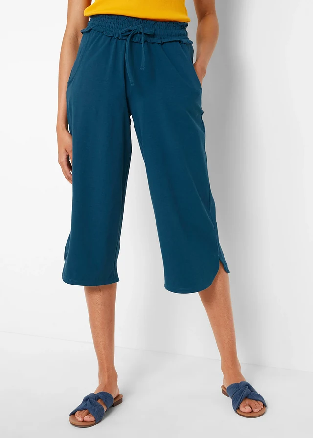 Jersey broek in een katoenmix • blauwpetrol • product-page.page-title-suffix