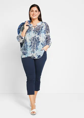 7/8 kalhoty bez zapínání, se strečem, barva: tmavě modrá