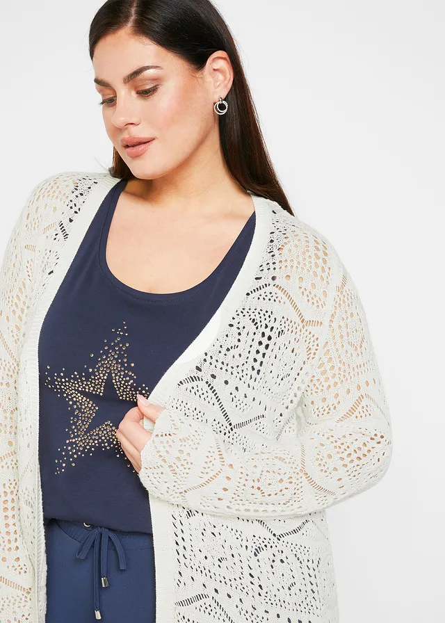 Lang vest van ajour • indigo plus size • product-page.page-title-suffix
