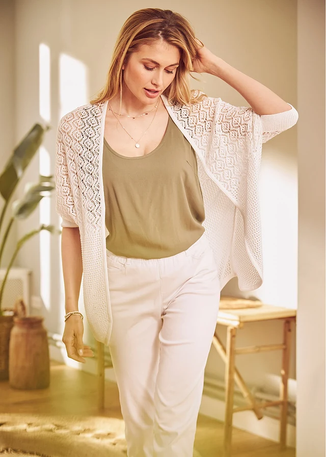 Lang ajour vest • wit • product-page.page-title-suffix