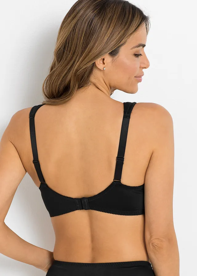 Soutien-gorge à coques et bretelles rembourrées, Couleur: noir
