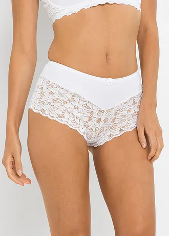 Maxi culotte à dentelle • blanc • Boutique bonprix
