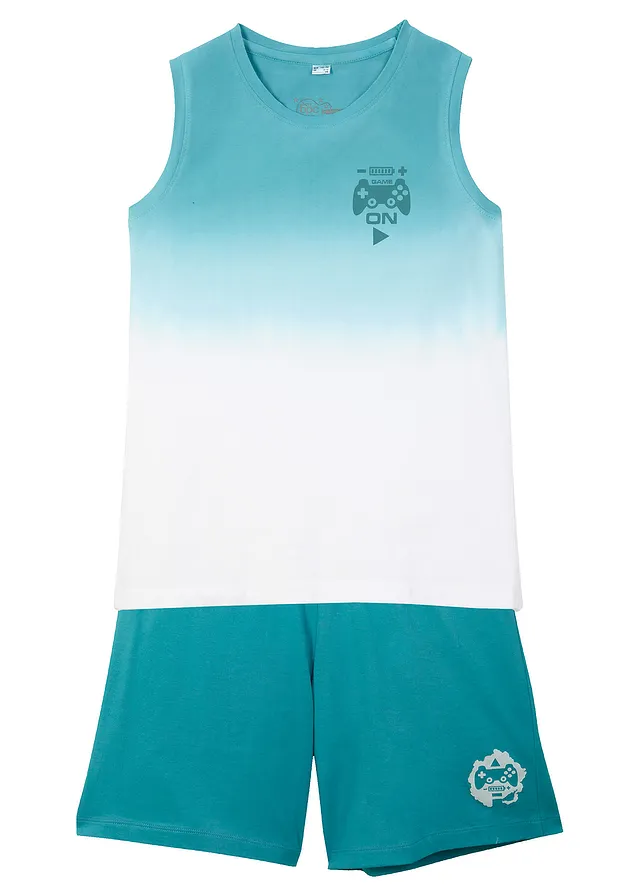 Maiou și bermude din jerse 100% din bumbac organic (set/ 2 piese)