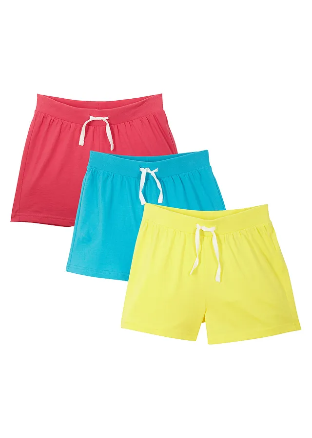 Pantaloni scurți de jerse din bumbac organic 100% (set/3 buc.)
