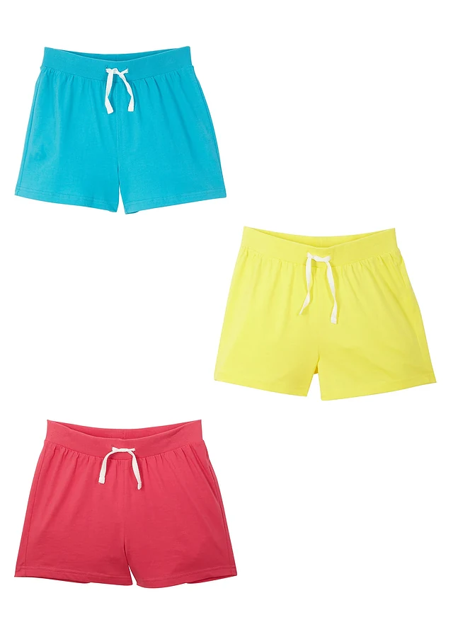 Meisjes short van biologisch katoen (set van 3) • diepaqua+limoen+pinklady • product-page.page-title-suffix