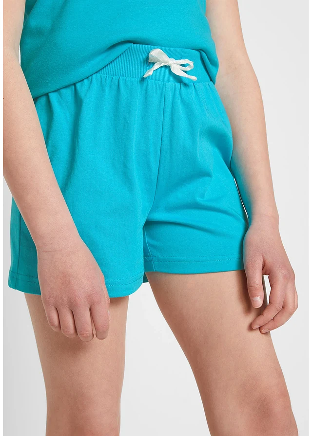 Lot de 3 shorts en jersey 100% coton • turquoise profond + citron + fuchsia • product-page.page-title-suffix