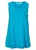 Top long avec encolure ronde, Couleur: turquoise moyen