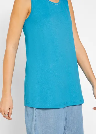 Longtop met ronde hals • middenturkoois • bonprix online shop