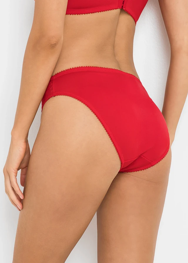Lot de 2 slips avec dentelle • fraise + gris chiné • product-page.page-title-suffix