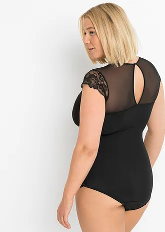 Body bez kostic, s jemnou krajkou, barva: černá