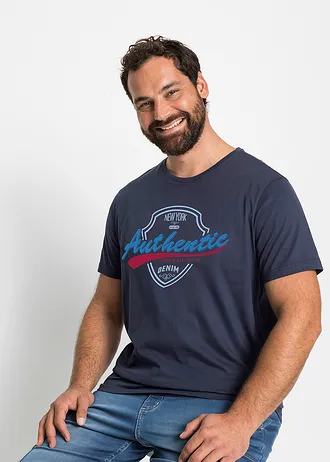 Tricou (set/3 buc.), culoare: bleumarin + roşu + gri melanj imprimat