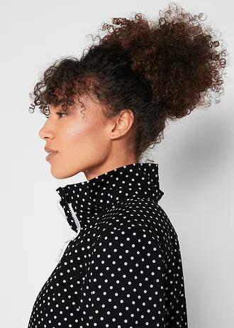 Lange softshell jas • zwart gestippeld • bonprix online shop