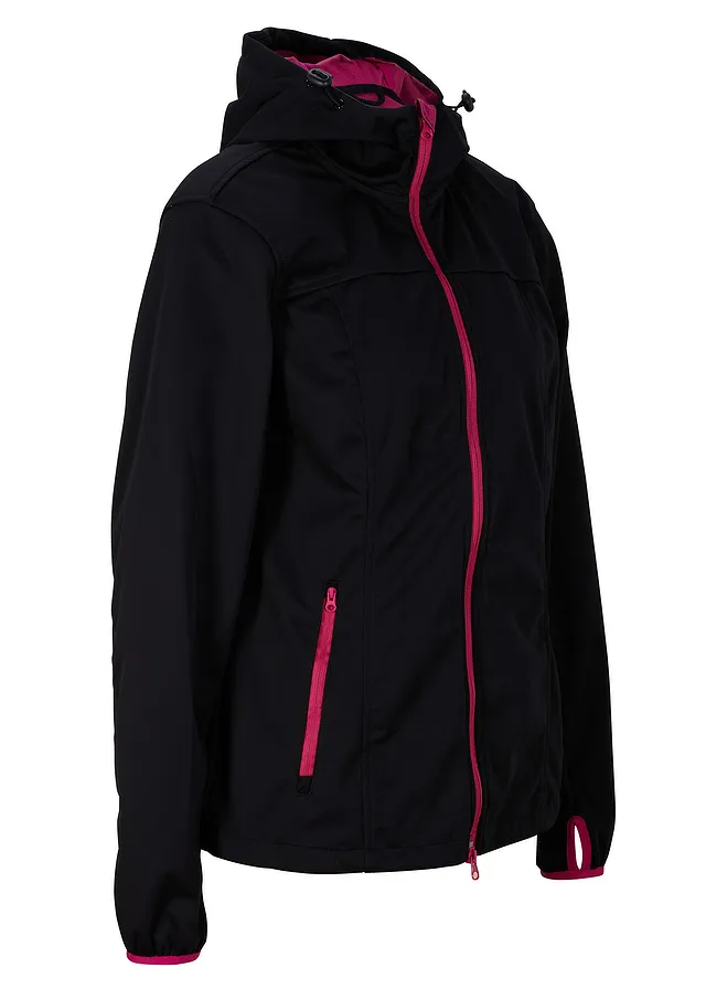 Lichte softshell jas • zwart • bonprix online shop