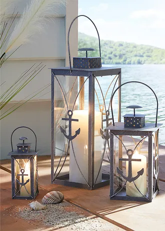 Lámpás horgonnyal (3-részes szett) • szürke • bonprix áruház