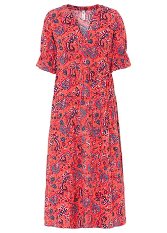 Midi jurk van pure viscose