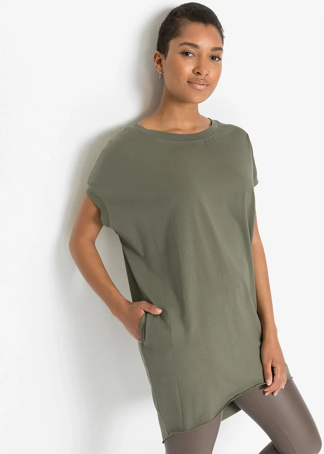 Longshirt van katoen • olijfgroen • product-page.page-title-suffix