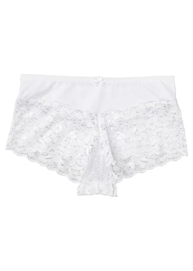 Maxi culotte à dentelle • blanc • Boutique bonprix